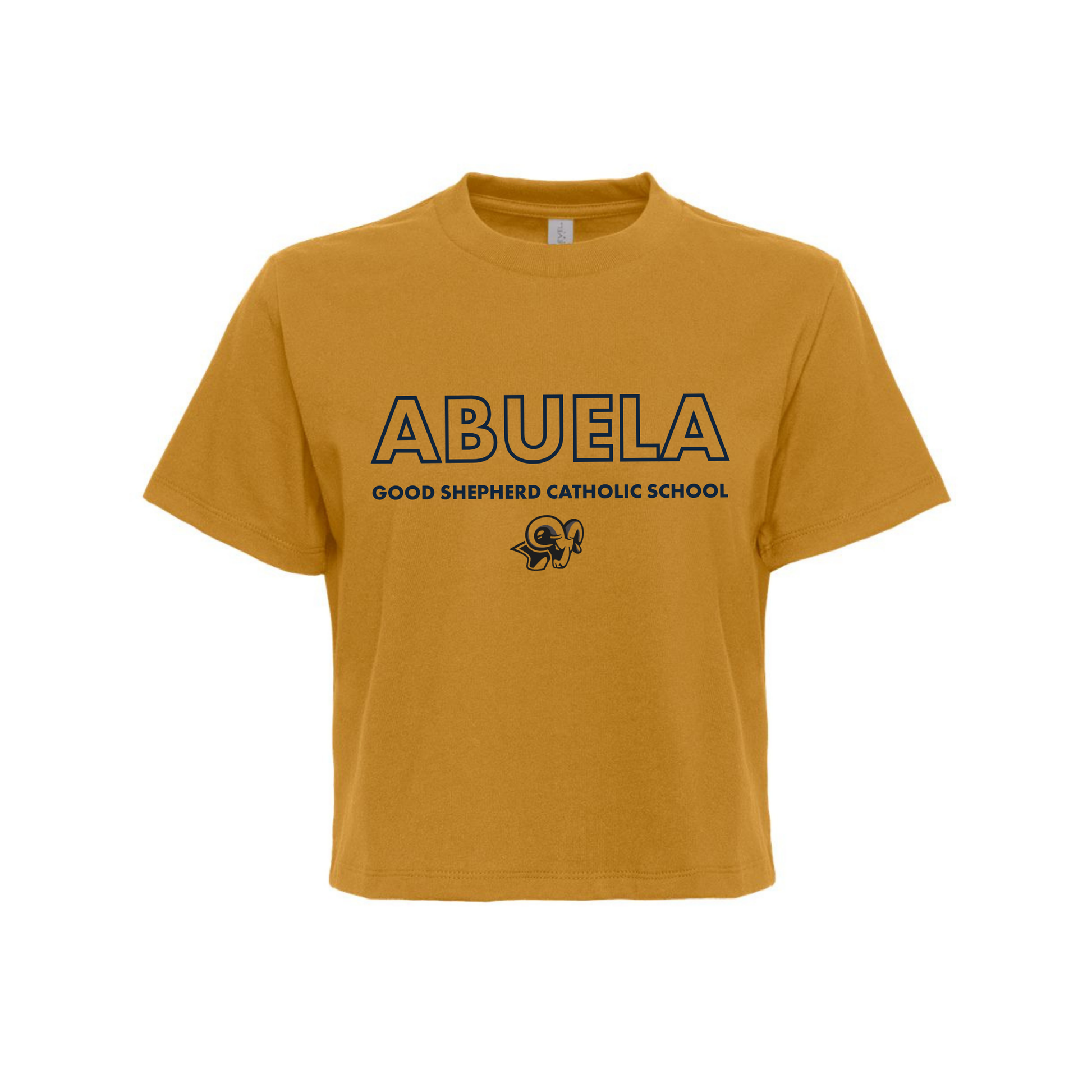 Good Shepherd Abuela Boxy T-Shirt, Gold