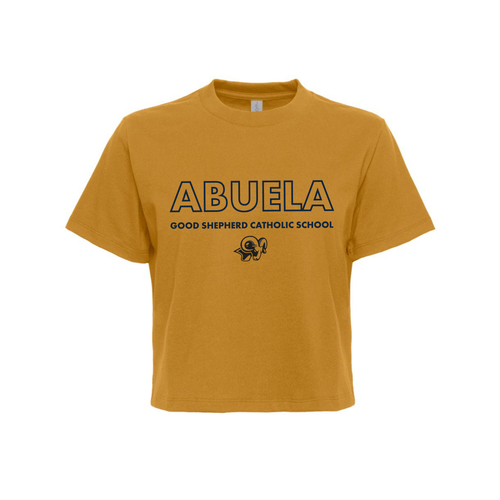 Good Shepherd Abuela Boxy T-Shirt, Gold