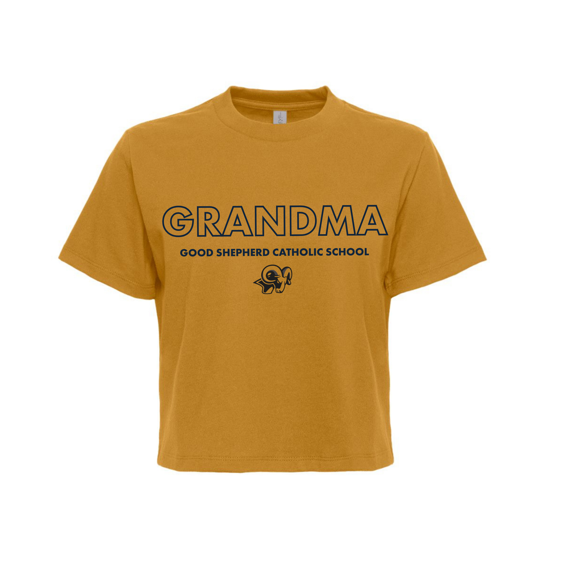 Good Shepherd Grandma Boxy T-Shirt, Gold
