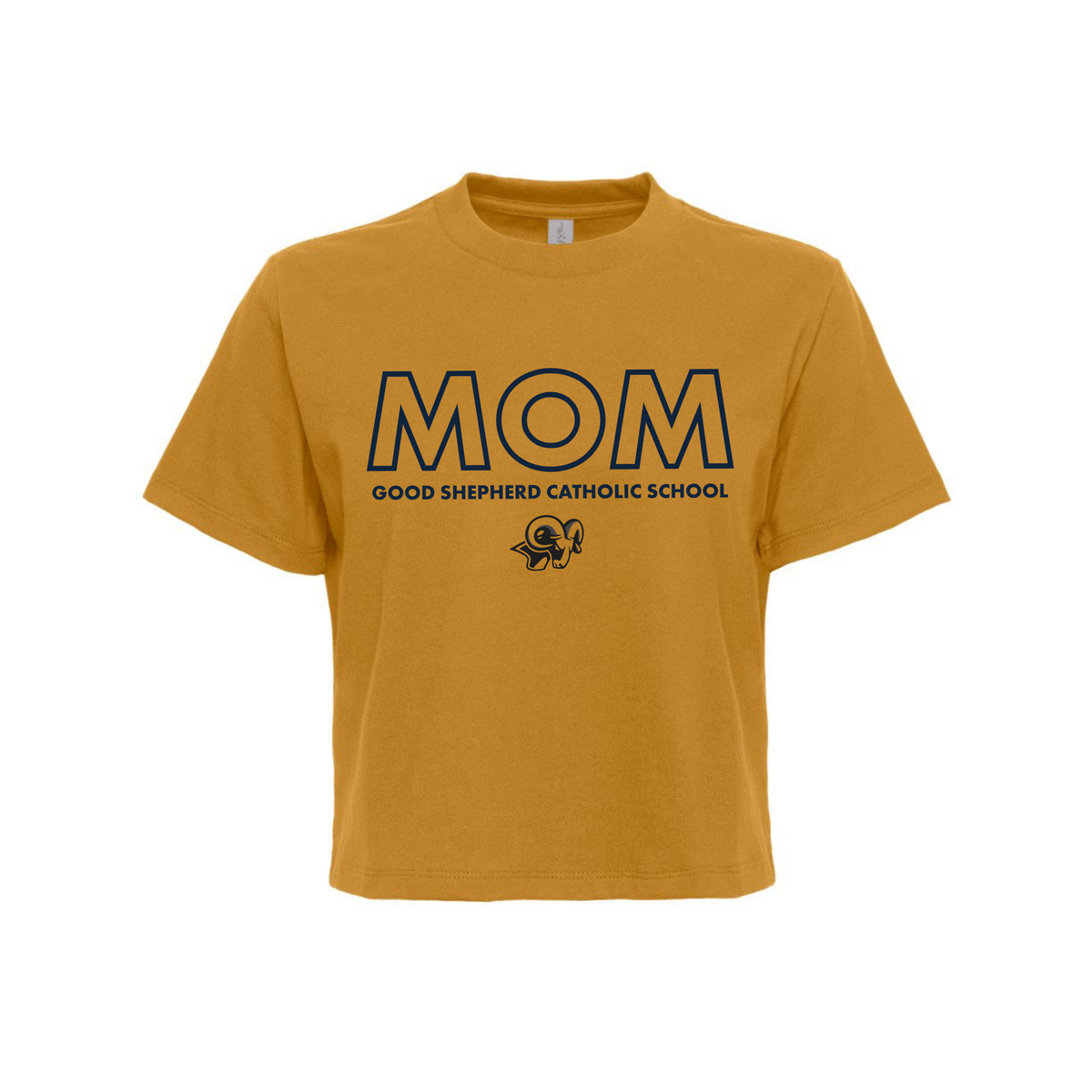 Good Shepherd Mom Boxy T-Shirt, Gold