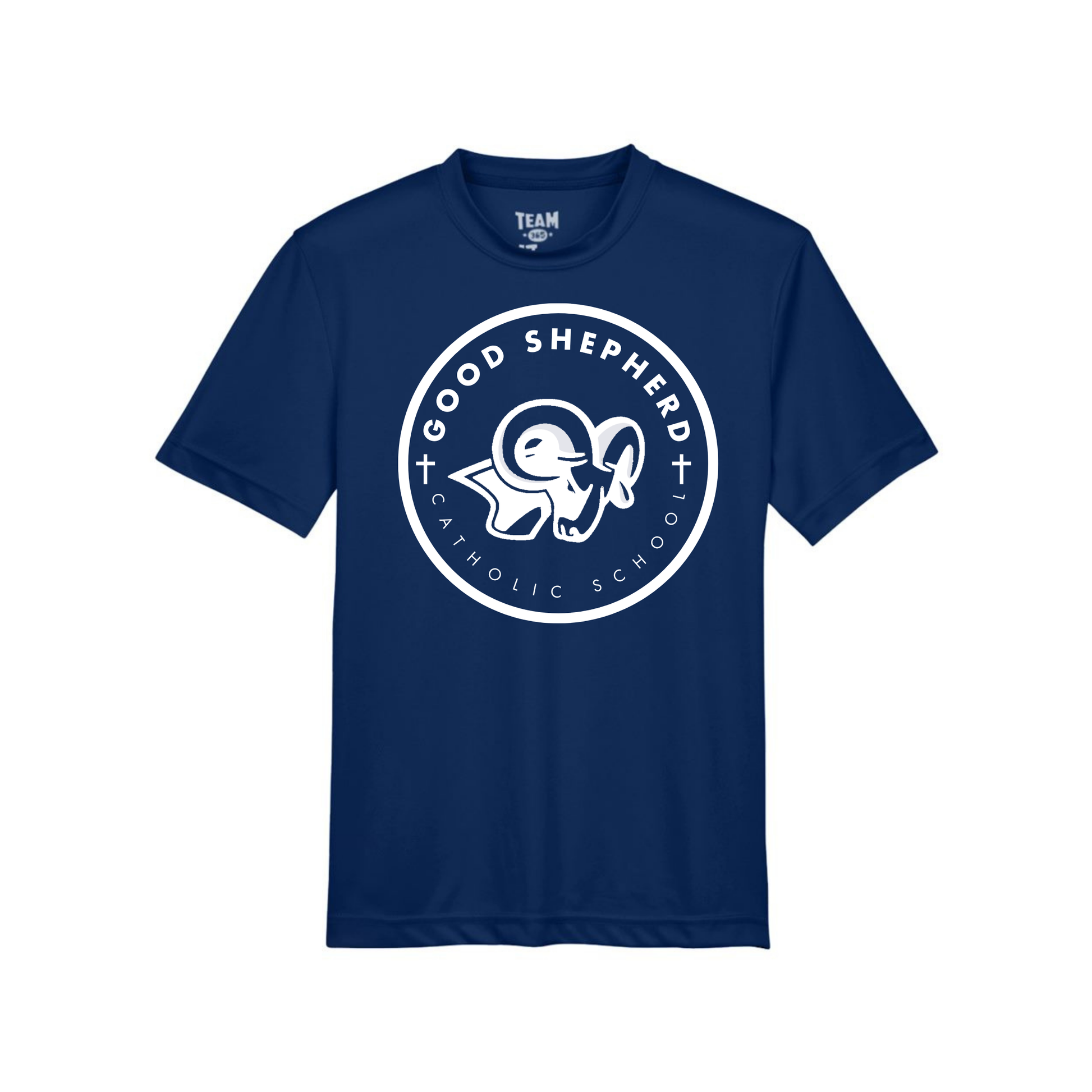 Good Shepherd PE T-Shirt, Navy (Adult)