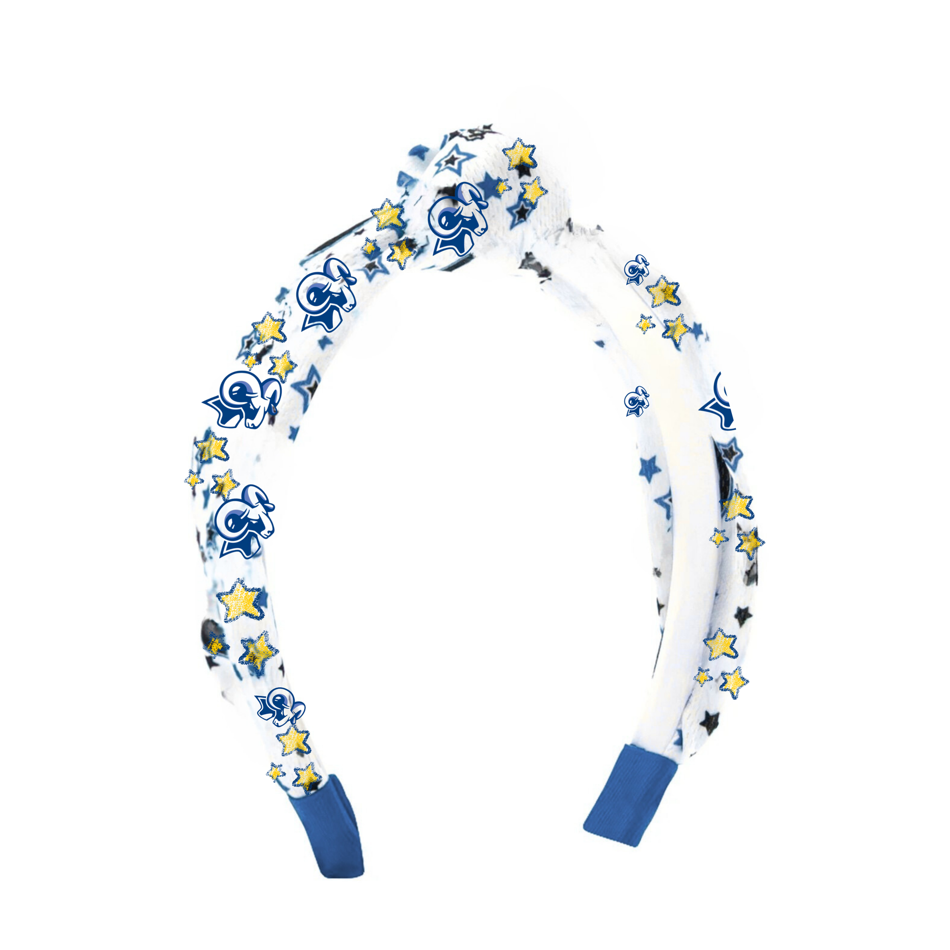Rams Logo Top-Knot Headband