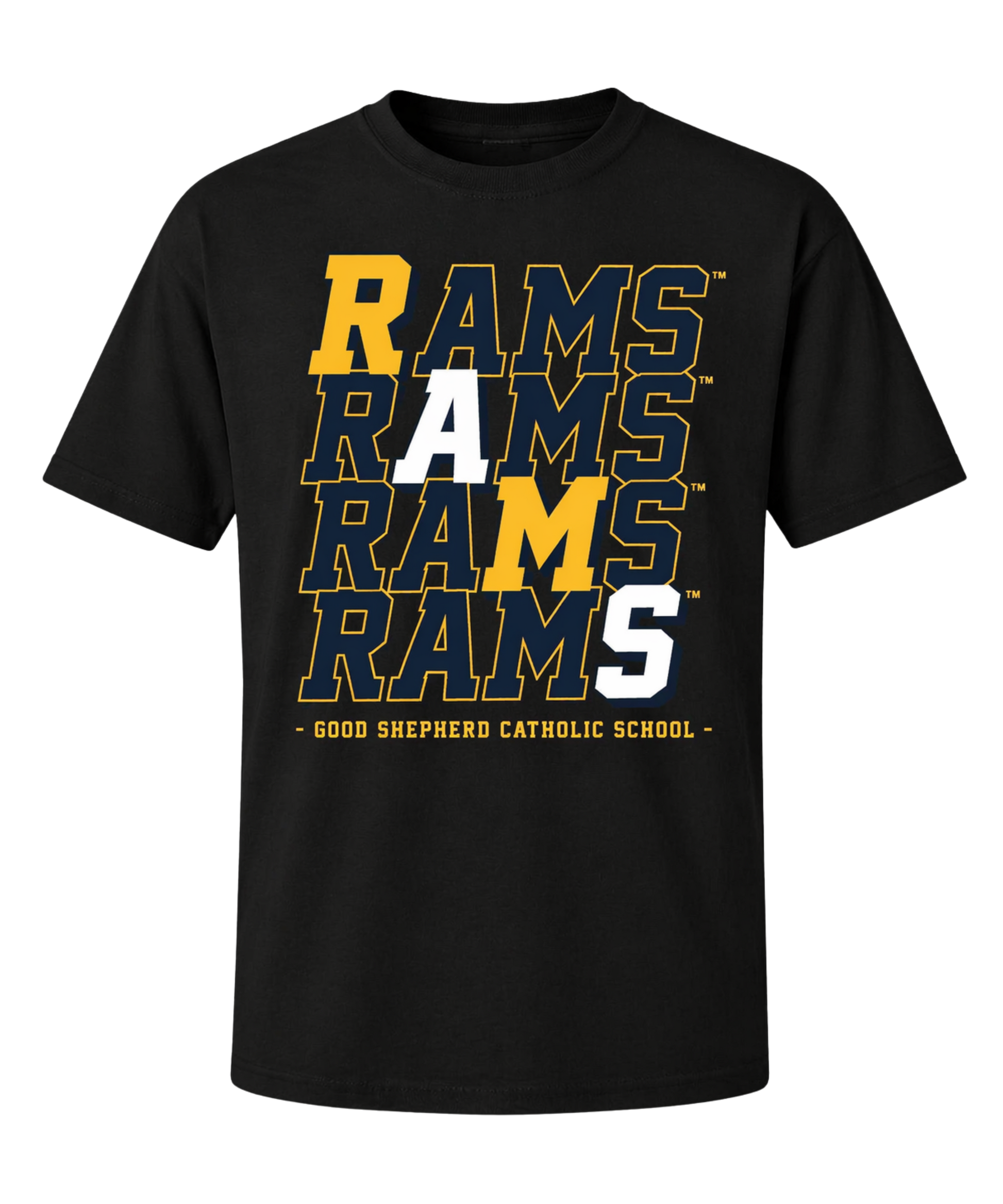 Rams Stacked Shirt - Adult